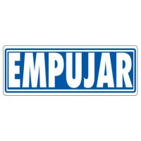 SEÑAL "EMPUJAR" 175X65 PVC GRIS ARCHIVO 2000 6177-04 GS (Espera 4 dias)